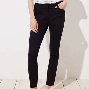 Loft Black Marisa Skinny cropped Pants size 8P